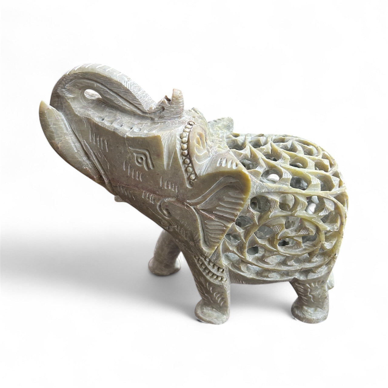 Hand carved stone elephant