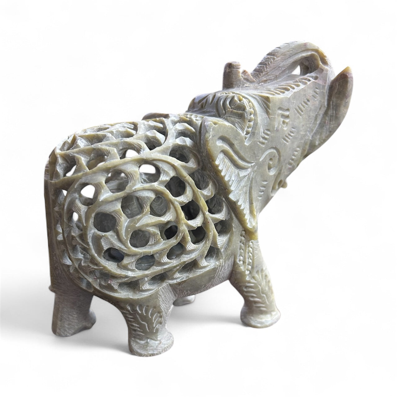Hand carved stone elephant