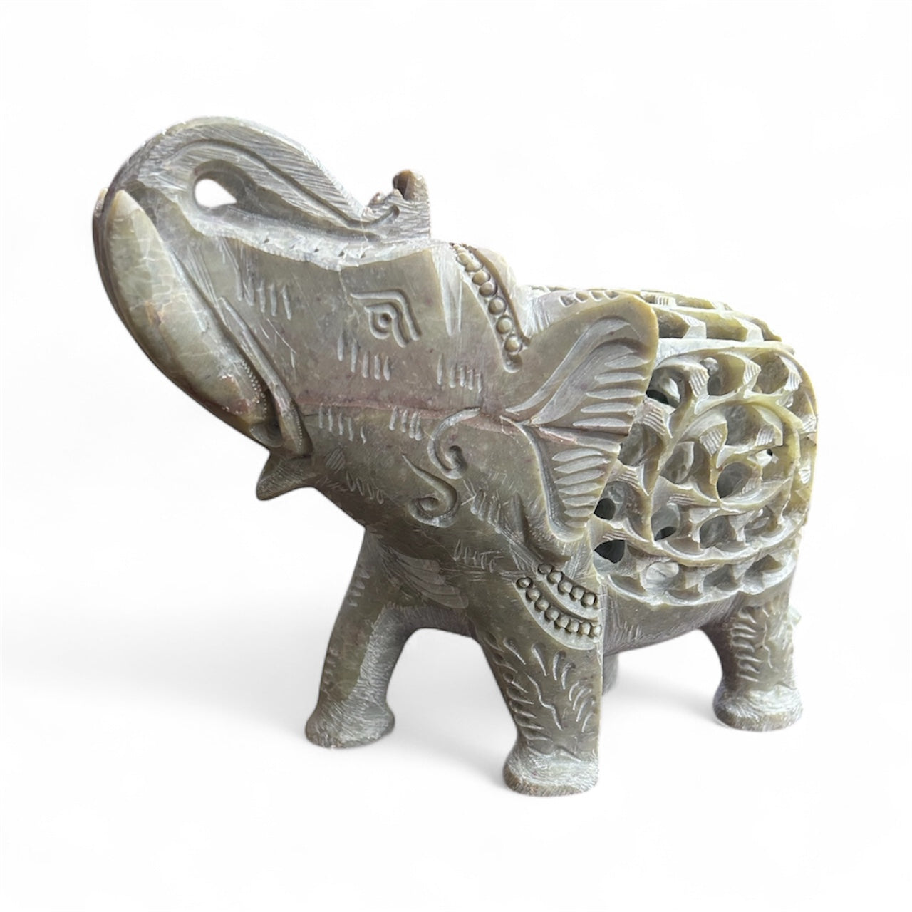Hand carved stone elephant