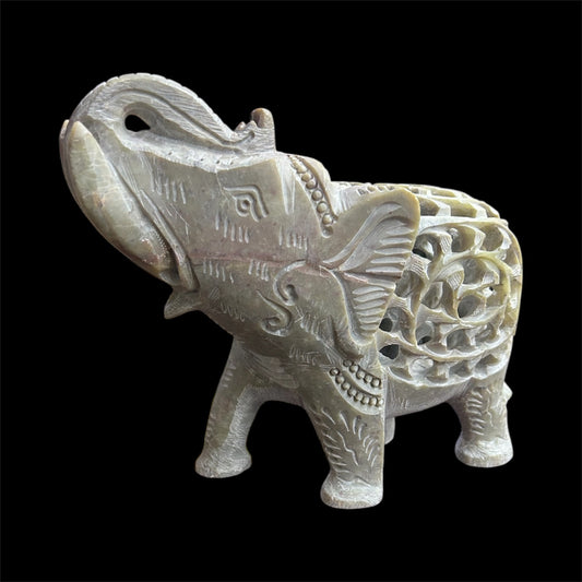 Hand carved stone elephant