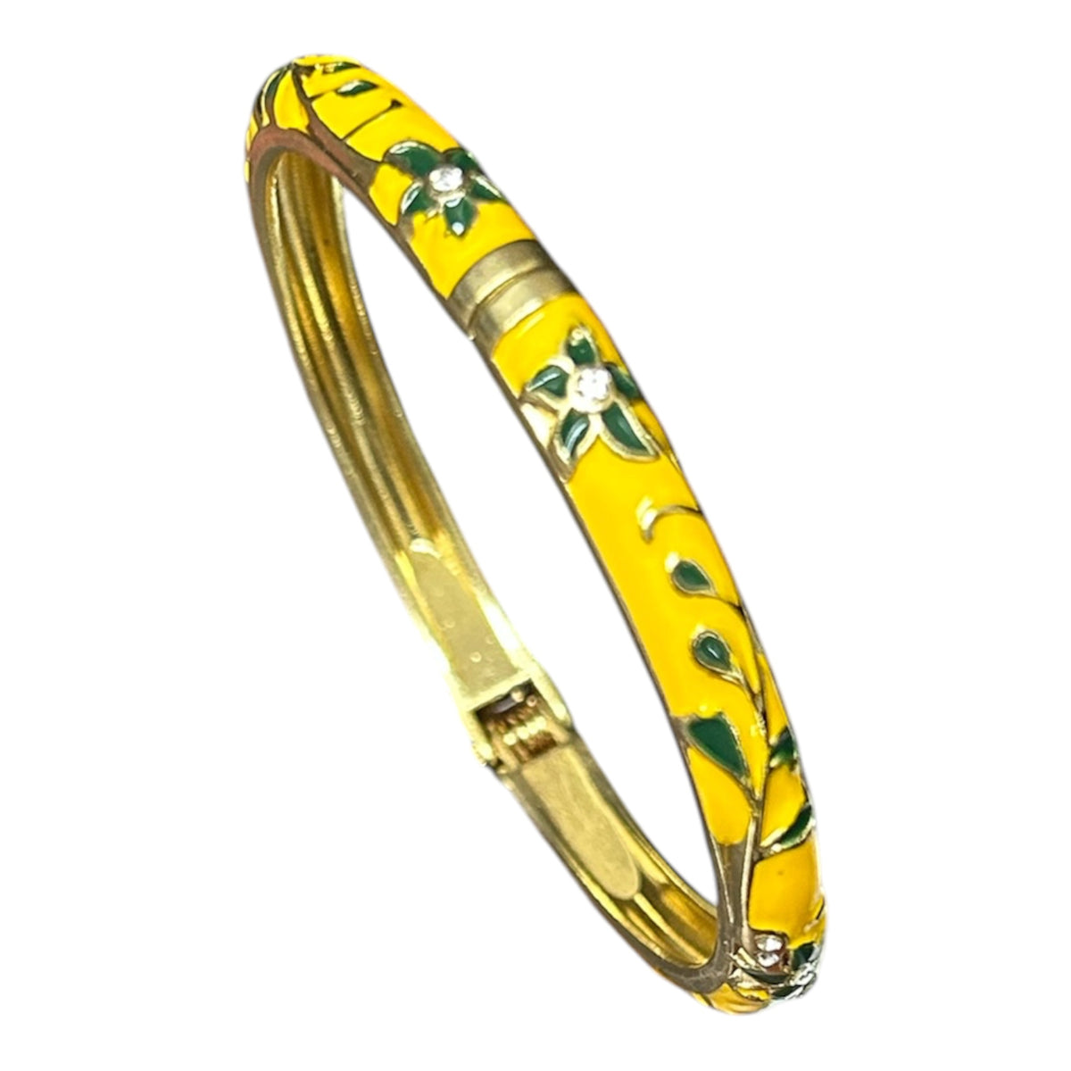 Enameled openable bangle